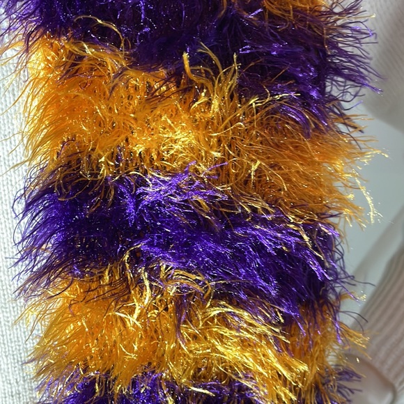 Beautiful purple and gold scarf. Just in time for the Holidays!! - Picture 2 of 3